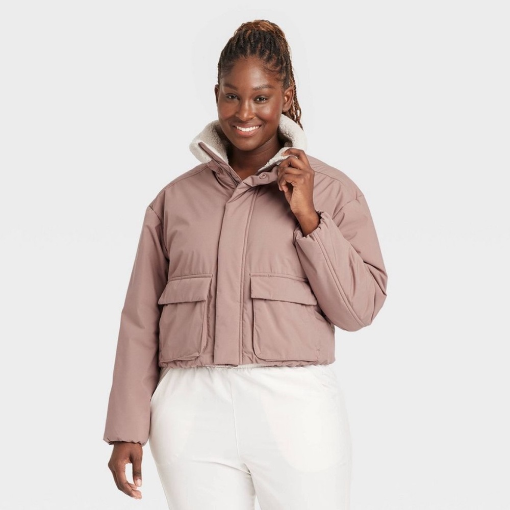 Women's Midweight Puffer Jacket - All In Motion Brown XXL